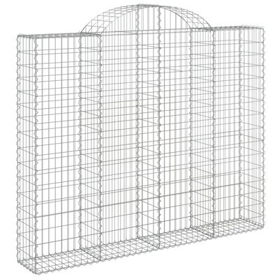 vidaXL Paniers à gabions arqués 2 pcs 200x30x160/180 cm Fer galvanisé