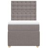 vidaXL Sommier &agrave; lattes de lit avec matelas Taupe 80x200 cm Tissu