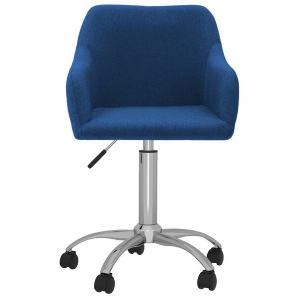 vidaXL Chaises pivotantes &agrave; manger lot de 4 bleu tissu