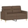 vidaXL Canap&eacute; &agrave; 2 places Marron 120 cm Tissu