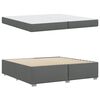 vidaXL Cadre de lit avec matelas Gris fonc&eacute; 200 x 200 cm tissu