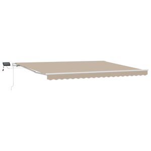 vidaXL Auvent r&eacute;tractable Beige 450 &times; 350 cm Tissu et Aluminium