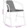 vidaXL Ensemble de salle &agrave; manger pour jardin 7 pcs Noir