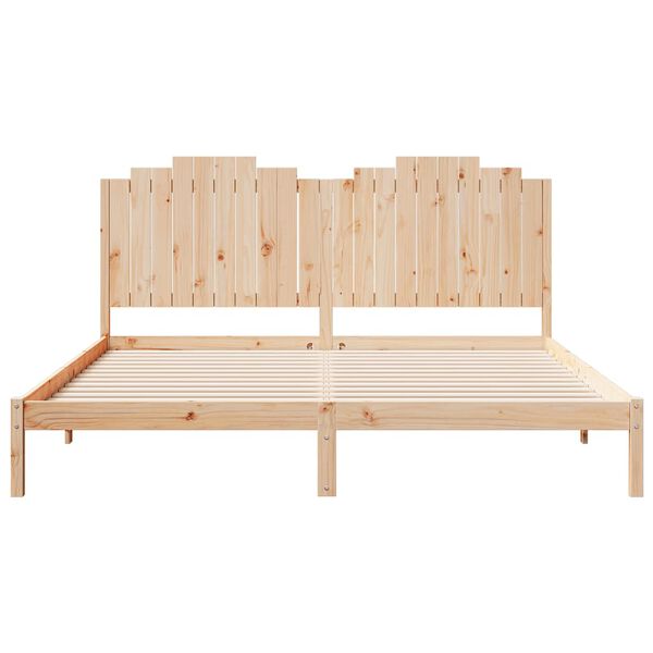 vidaXL Cadre de lit extra long sans matelas 200x220 cm bois massif