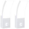 vidaXL Appliques murales LED d'ext&eacute;rieur avec capteurs 2 pcs blanc