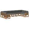 vidaXL Ensemble de canap&eacute;s d'ext&eacute;rieur 10 pc Naturel et Anthracite