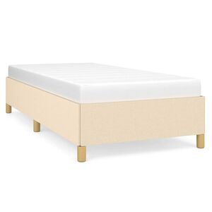 vidaXL Cadre de lit sans matelas cr&egrave;me 90x190 cm tissu