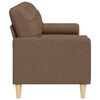 vidaXL Canap&eacute; 3 places avec oreillers d&eacute;coratifs marron 210 cm tissu