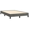 vidaXL Sommier &agrave; lattes de lit et matelas gris fonc&eacute; 120x190cm velours