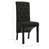 vidaXL Chaises &agrave; manger lot de 4 noir tissu