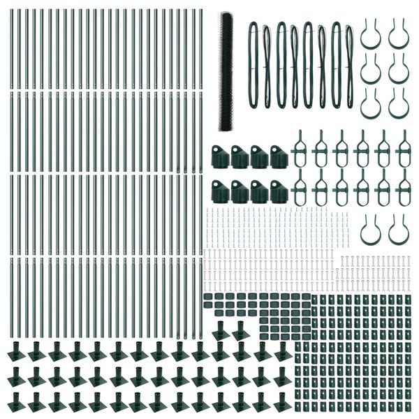 vidaXL Poteau de cl&ocirc;ture. Vert 100 x 1,5 m (maille de 36 mm)
