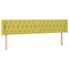 vidaXL T&ecirc;te de lit &agrave; LED Vert 183x16x78/88 cm Tissu