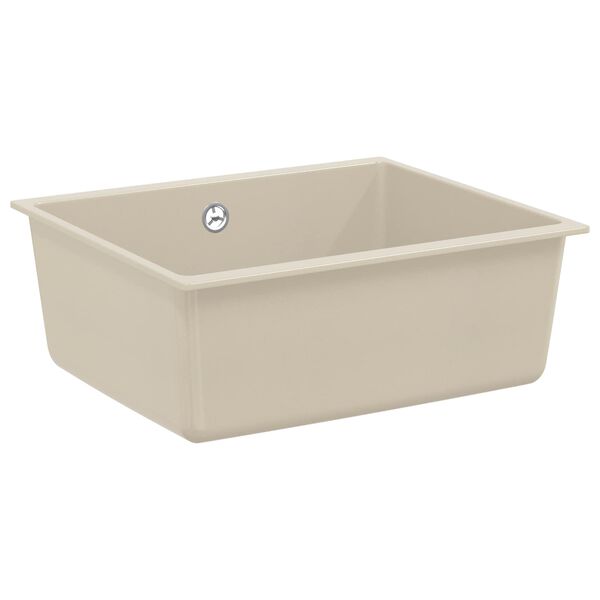 vidaXL &Eacute;vier Beige 530 x 460 mm 80% Quartz et 20% R&eacute;sine