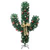 vidaXL Cactus de No&euml;l avec support et LED Vert 150 cm PVC