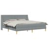 vidaXL Cadre de lit avec matelas Gris clair 200 x 200 cm Polyester