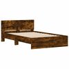 vidaXL Cadre de lit sans matelas ch&ecirc;ne fum&eacute; 120x190 cm