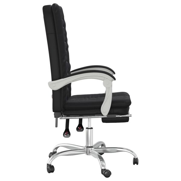 vidaXL Fauteuil inclinable de bureau Noir Similicuir