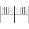 vidaXL T&ecirc;te de lit de remplacement m&eacute;tal noir 150 cm