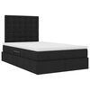 vidaXL Lit avec rangement et matelas Noir 120 x 190 cm tissu