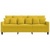 vidaXL Canap&eacute; &agrave; 3 places Jaune 180 cm Velours