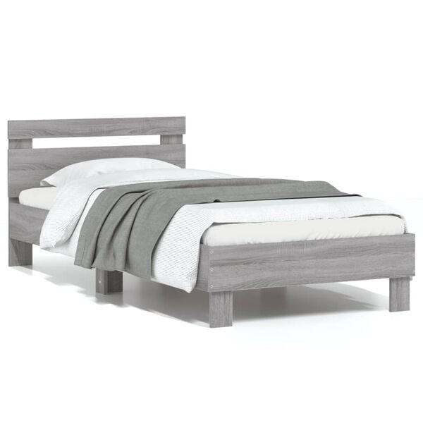 vidaXL Cadre de lit sans matelas avec t&ecirc;te de lit 75x190 cm