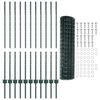 vidaXL Cl&ocirc;ture avec poteau Vert 1,2 x 25 m Acier et PVC