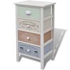 vidaXL Armoire de rangement en style fran&ccedil;ais 4 tiroirs Bois