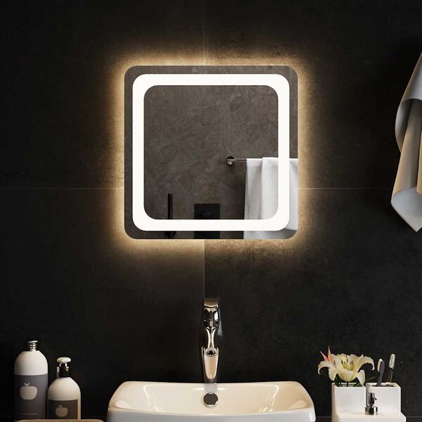 vidaXL Miroir de salle de bain &agrave; LED 40x40 cm