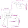 vidaXL Fauteuil de massage inclinable noir similicuir