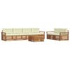 vidaXL Ensemble de canap&eacute;s d'ext&eacute;rieur 7 pc Naturel et Cr&egrave;me