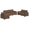 vidaXL Ensemble de canap&eacute; 3 pcs avec coussins en tissu marron