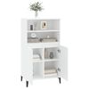 vidaXL Buffet haut Blanc 60x36x110 cm Bois d'ing&eacute;nierie