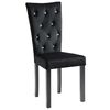 vidaXL Chaises &agrave; manger lot de 2 Noir Velours