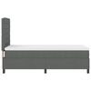 vidaXL Lit &agrave; ressorts avec matelas Gris fonc&eacute; 100 x 200 cm tissu