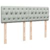 vidaXL Sommier &agrave; lattes de lit et matelas Gris clair 160x200cm Velours