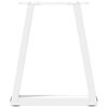 vidaXL Pieds de table basse en forme de V, 2 pièces, blanc, 28 x (42-43,3) cm, acier