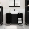 vidaXL Meuble de Lavabo de Salle de Bain Chêne noir 91 x 35 x 60 cm