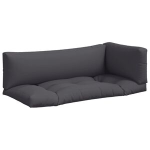 vidaXL Coussins de palette lot de 3 anthracite tissu