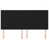 vidaXL T&ecirc;te de lit Noir 200x5x118/128 cm Tissu