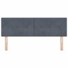 vidaXL T&ecirc;te de lit avec t&ecirc;te de lit Gris fonc&eacute; 144 cm Cuir synth&eacute;tique