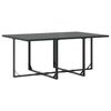 vidaXL Ensemble de salle à manger pour jardin 11 pcs Noir Acier
