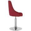 vidaXL Chaise pivotante de salle &agrave; manger Rouge bordeaux Tissu