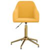 vidaXL Chaises pivotantes &agrave; manger lot de 4 jaune velours