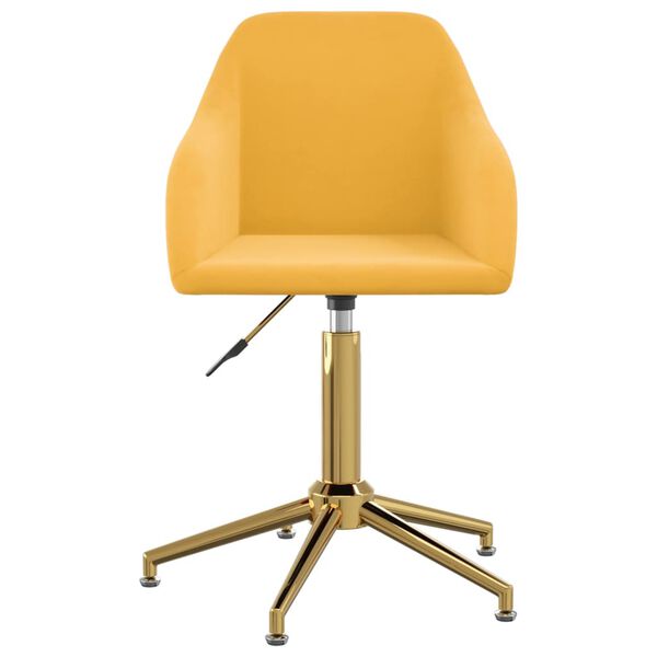 vidaXL Chaises pivotantes &agrave; manger lot de 4 jaune velours