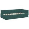 vidaXL Cadre de lit d'angle avec matelas Autre 2 pcs Vert Velours