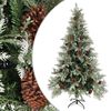 vidaXL Sapin de No&euml;l avec pommes de pin Vert et blanc 195 cm PVC et PE