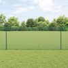 vidaXL Cl&ocirc;ture avec poteau Vert 1 x 10 m Acier