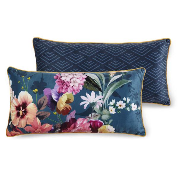 Descanso Oreiller d&eacute;coratif NOVARA 30x60 cm Bleu p&eacute;trole