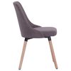 vidaXL Chaises &agrave; manger lot de 2 taupe tissu
