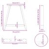 vidaXL Pieds de table &agrave; manger en forme de A, 2 pi&egrave;ces, 70 x (72-73) cm, acier